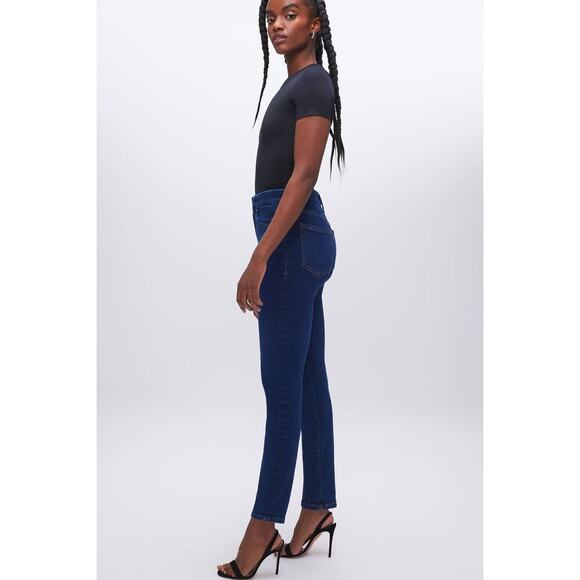 Good American Always Fits Good Waist Skinny Jeans Dark Wash Size 6-12 Stretch - Picture 3 of 10